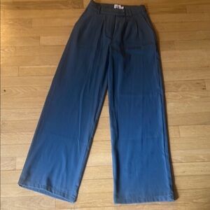 Princess Polly Blue Wide-Leg Pants, 0